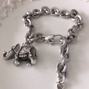 Brighton Elephant Chrm Bracelet, Slvr tone, Boho!